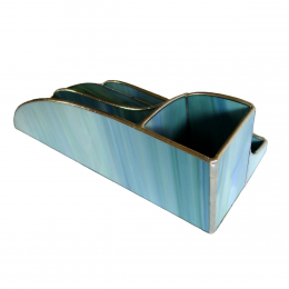 Desk organizer verde azzurro