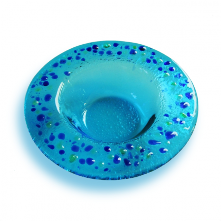 Bomboniera azzurra con lapilli