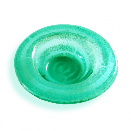 Bomboniera tonda acquamarina