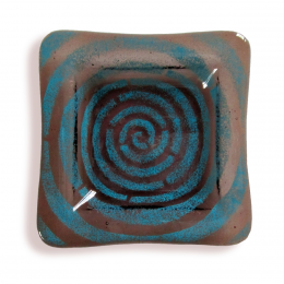Bomboniera bronzo spirale blu
