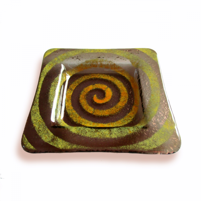 Bomboniera bronzo spirale verde