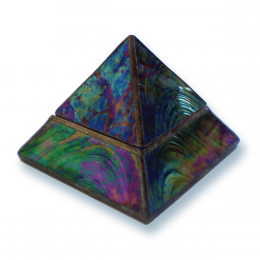 scatola piramide iridescente